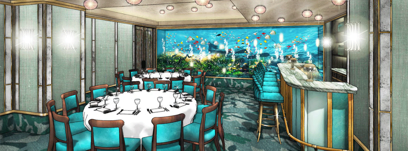 NEW Coral Reef Private Dining Room at Sexy Fish